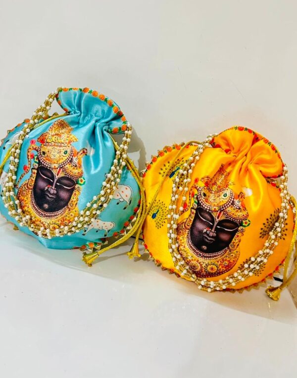 shrinath ji print potli bag