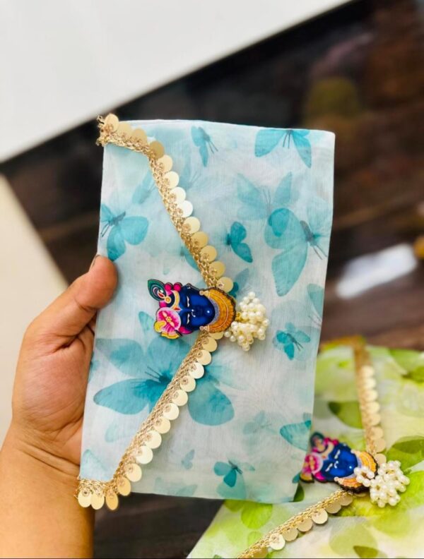 enevlope bag in blue colour